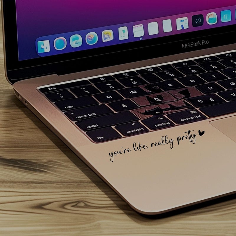 WCDHOR 2 x You Are Like Really Pretty Rearview Mirror Decal Water Bottle Stickers Affirmation Reminder Sticker Laptop Bumper Sticker Tumbler Vinyl Sticker Car Mirror Decal Funny Car De (You're Pretty, Black) - Image 5
